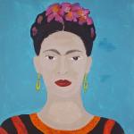 Frida Kahlo, acrylique sur toile de Fabienne