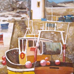 Phare, huile sur toile de Philippe