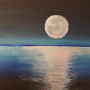 Lever de lune, par Solène